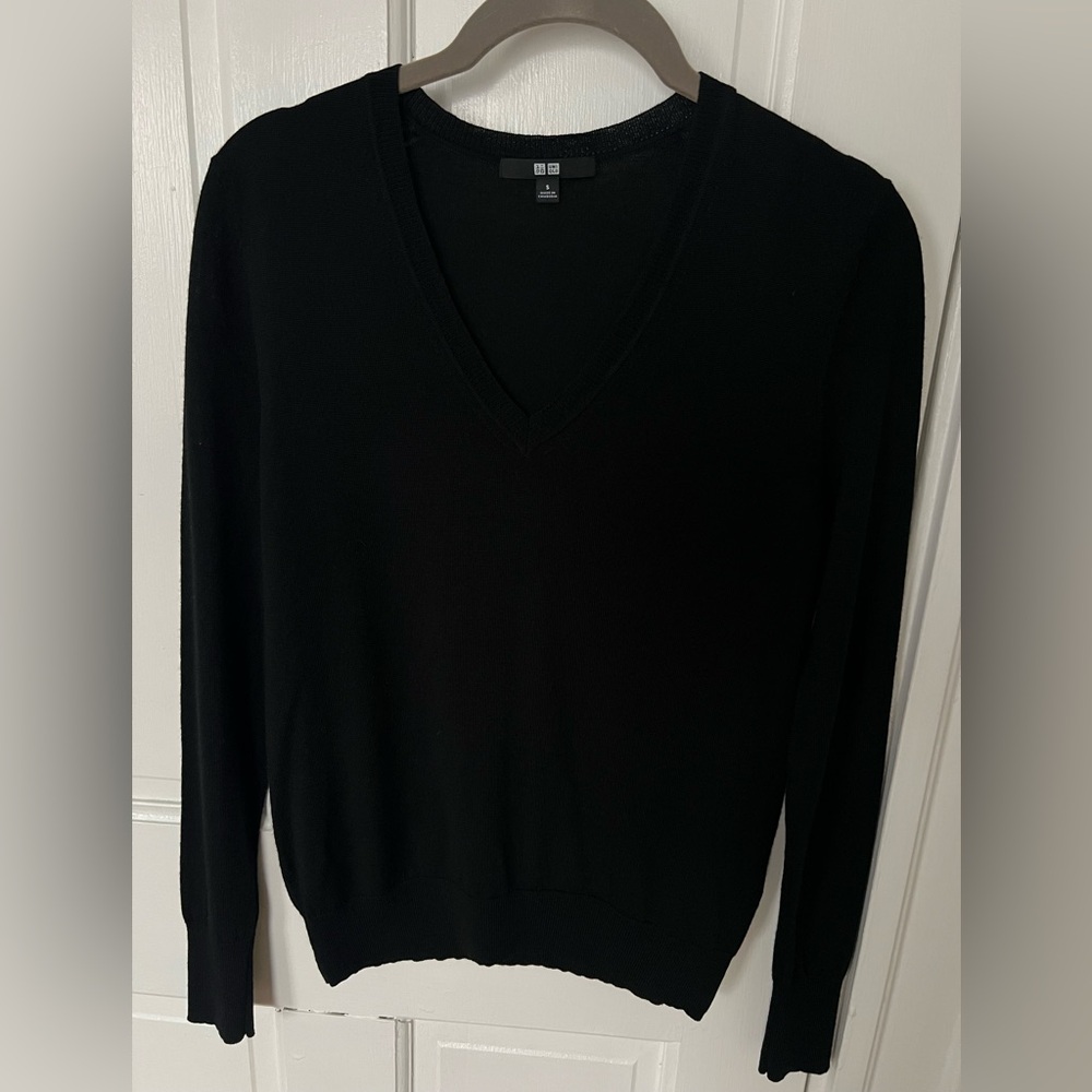 Black V-Neck Sweater